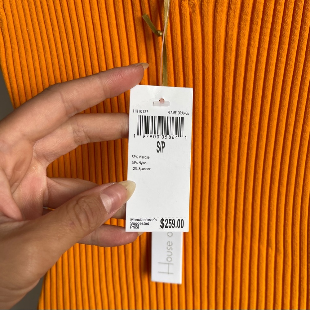 House of Harlow 1960 Ribbed Knit Midi Dress with Side Slit Ring Detail - Picture 8 of 11